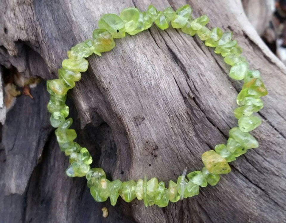 Natural Peridot Beaded Bracelet